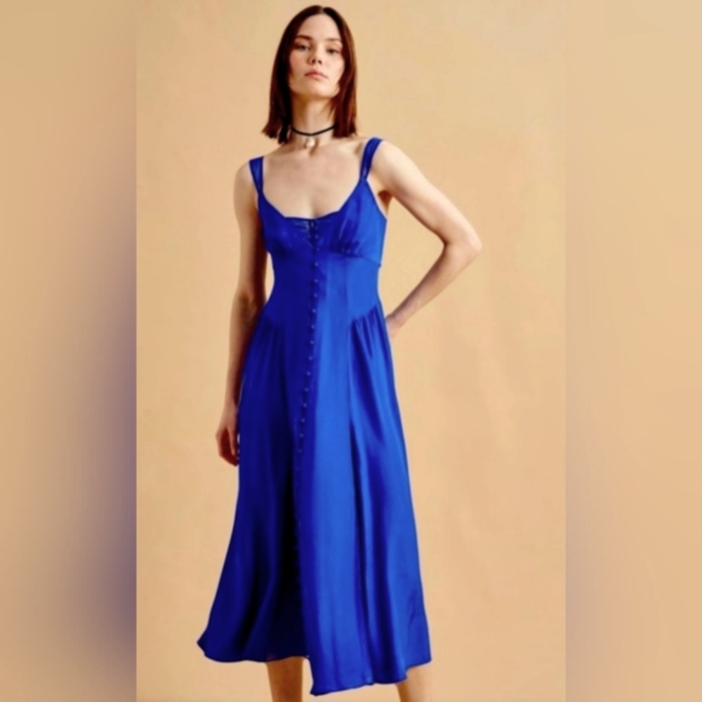 La Ligne NYC Blue Paulina Dress